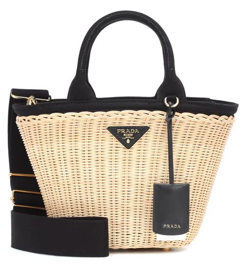 prada straw tote